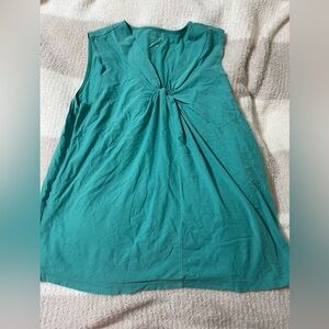 Talbots Teal Twist-Front Tank Top